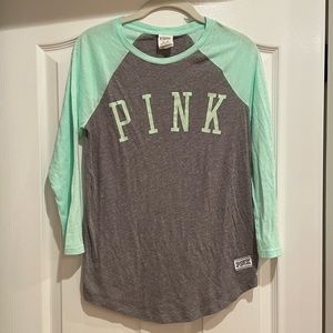 Victorias Secret Pink Raglan Sleep Shirt Size XS